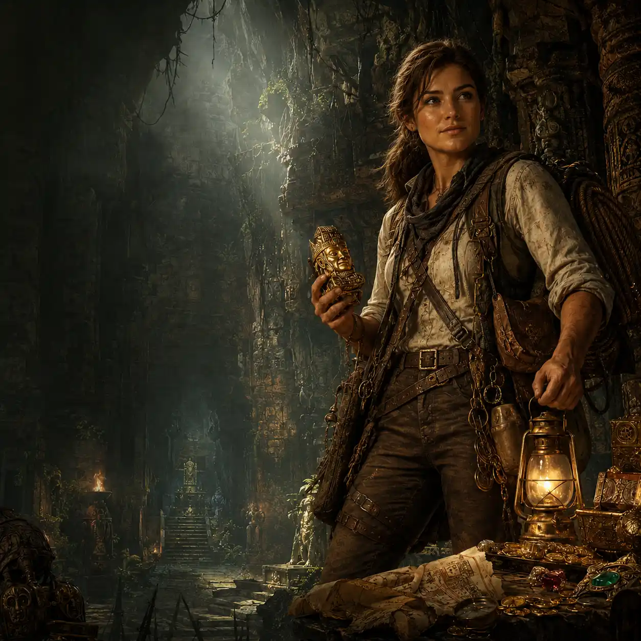 A female Treasure Hunter class portrait.